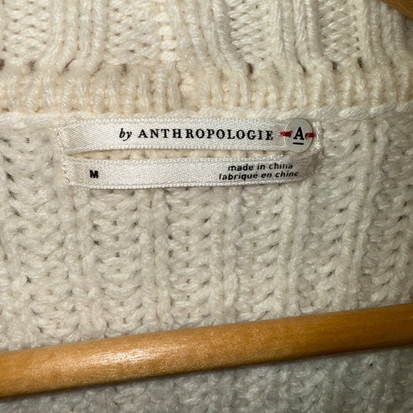 Anthropologie Cream Shawl Neck Cardigan Sweater M - Picture 4 of 4